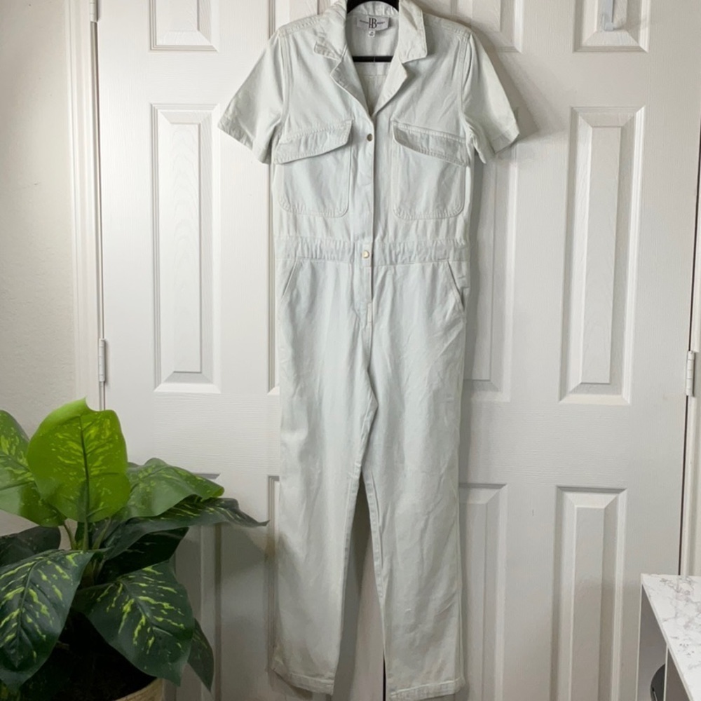Hunter & Brown Women’s Overall Jumpsuit Light Wash Denim Size XS NWOT